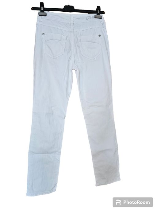 Pantaloni albi Esprit