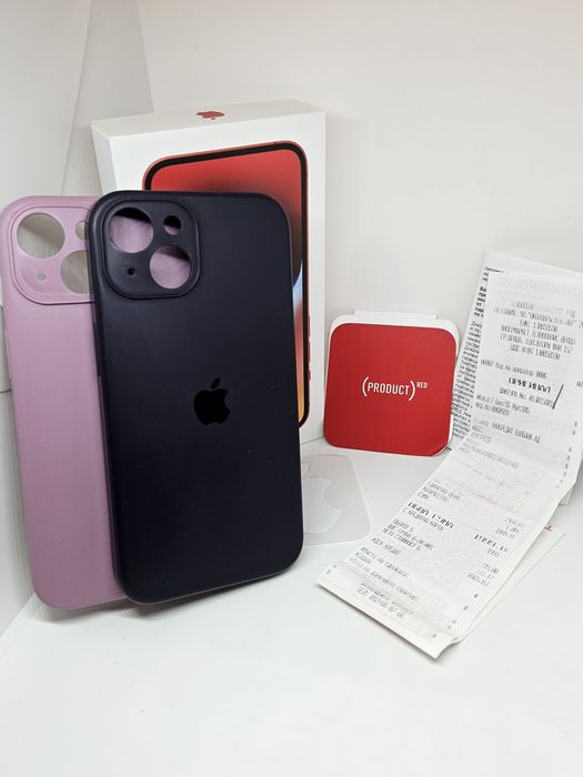 iPhone 14 Red 128GB 76% Кутия+Документи +2бр.кейсове