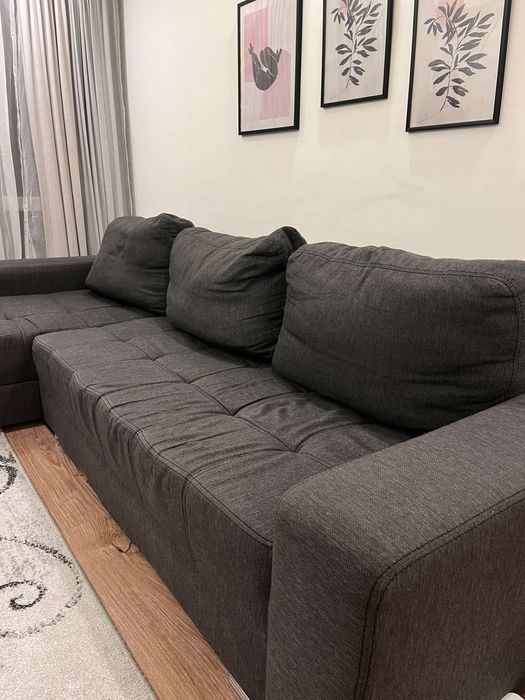 Ъглов  диван с лежанка