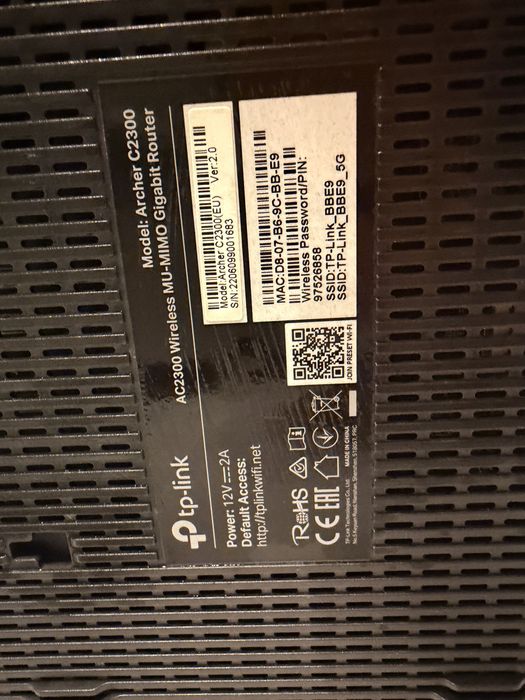 TP-Link Archer C2300 AC2300 Dual Band Gigabit Router Wi-Fi MU-MIMO