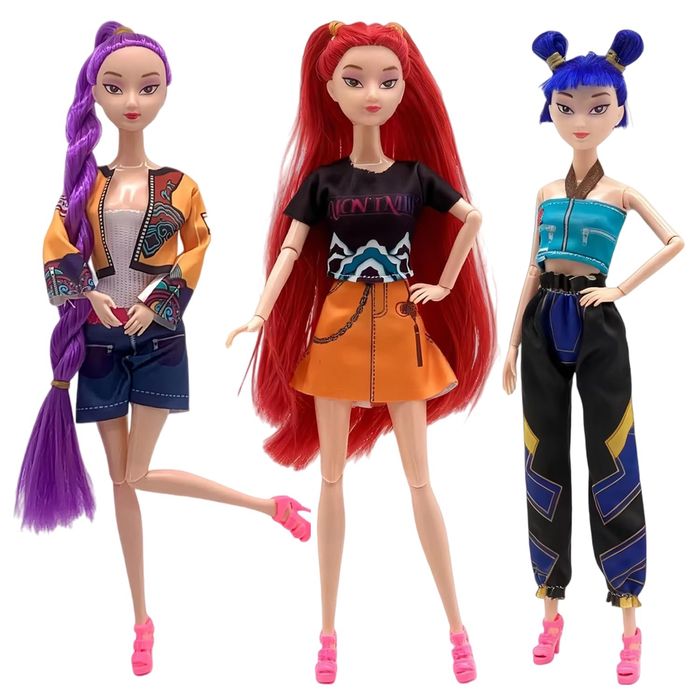 Пееща K-POP Demon Hunters Кукла - Светещо сърце/музика Rumi/Zoey/Mira