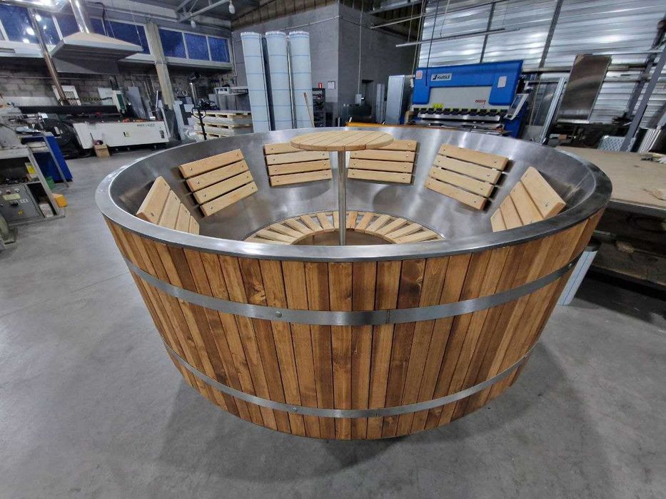 Ciubar inox cu soba pe lemne