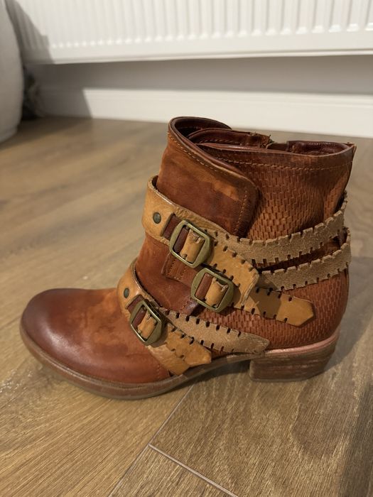 Ghete piele naturala AS98 maro