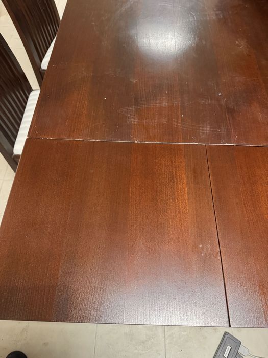 Разтегателна трапезна маса с 6 стола