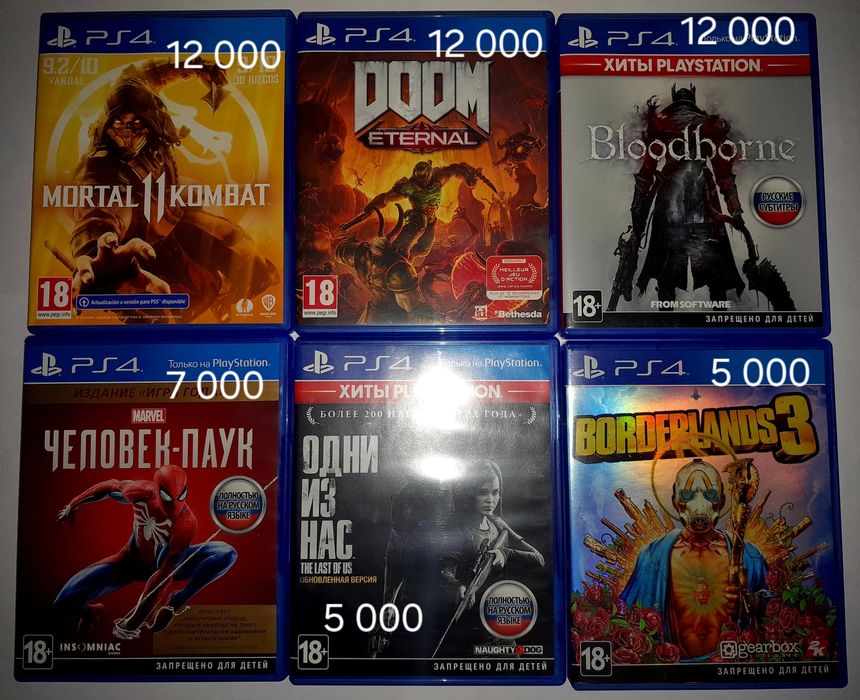 Игры на приставку PS4