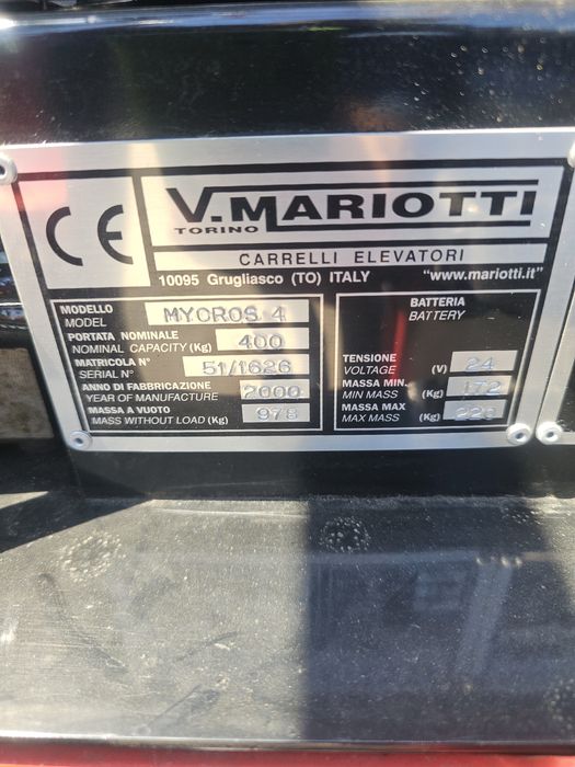 Stivuitor / electrostivuitor V.MARIOTTI 0.4T