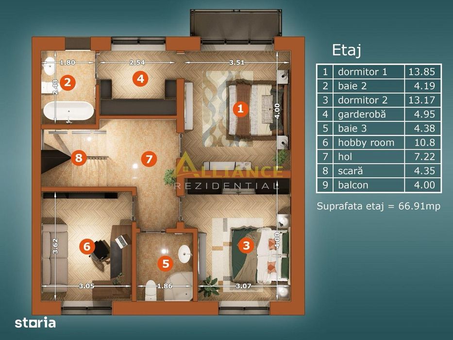 Vila 5 camere si 4 bai - Popesti Leordeni