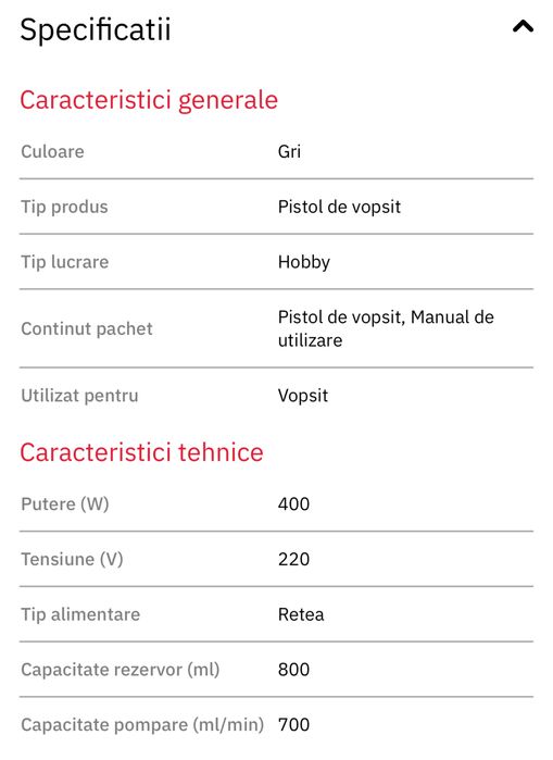 Pistol de vopsit Daewoo DASP400