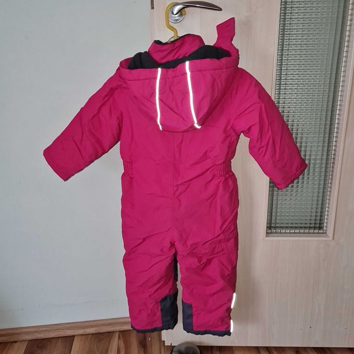 Salopeta groasa de iarna / ski fete roz fuchsia marime 92