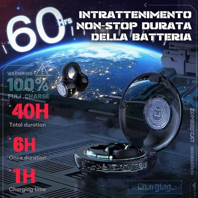 ZOMBIES CAT Bluetooth слушалки с отворено ухо