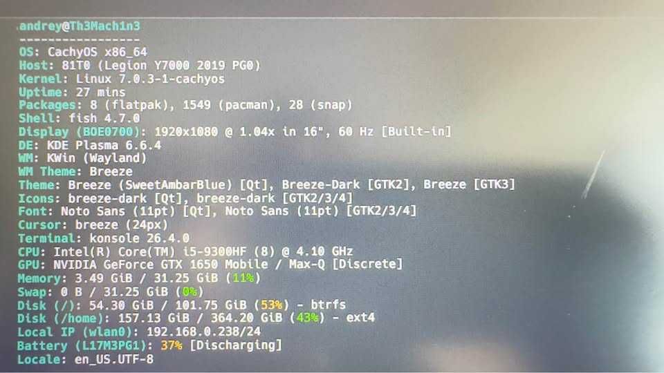 Lenovo legion y7000 2019
