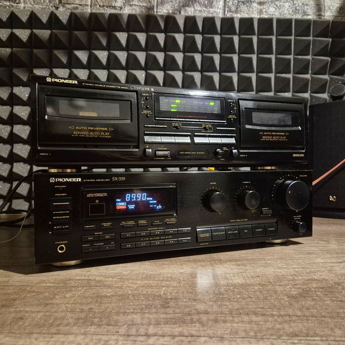 Комплект Pioneer – ресивър SX-339 + касетен дек CT-W205R