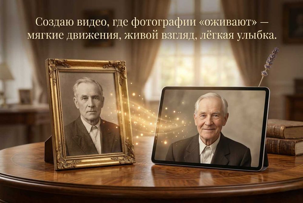 Ожившее фото — трогательный подарок до слёз.