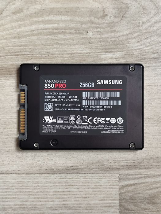 Vand SSD Samsung 850 PRO 256GB