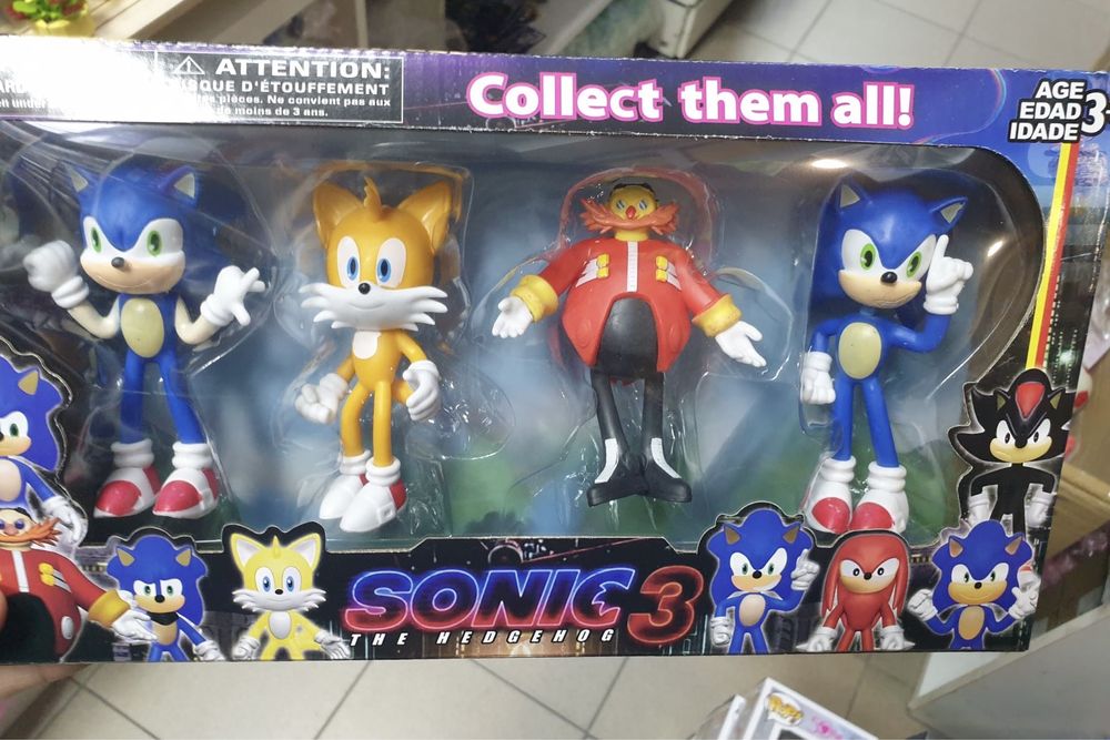 НОВО! Голям комплект фигурки Соник/Sonic 3