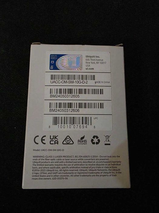 SFP модуль Ubiquiti 10 Gbps Single-Mode (2 pack)