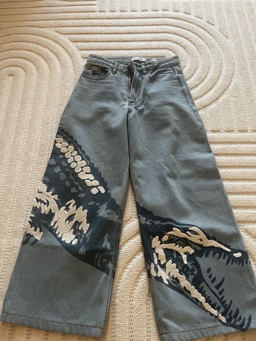 Lacoste Crocodile-Motif Wide-Leg J