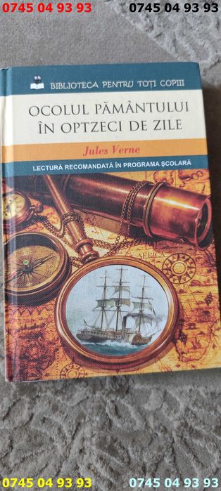carte carti ocolul pamantului in optzeci de zile lules verne cartonata