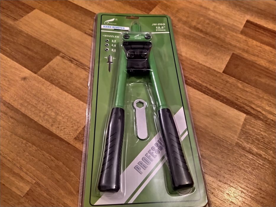 Aparat de nituit,  cleste nituri, 2 brate, verde, 310mm