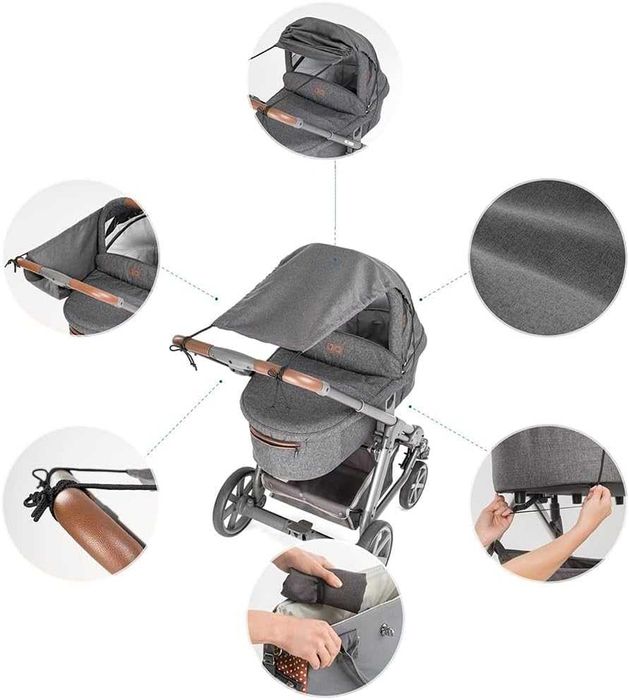 Parasolar universal impermeabil carucior bebe protectie solara/ploaie