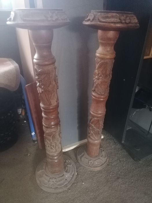 Set de 2 Sfesnice lemn masiv