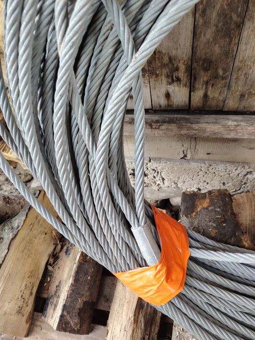 Cablu otel cu inima textila