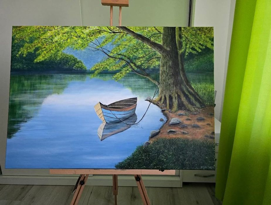 Picturi acrilice realizate manual pe panza