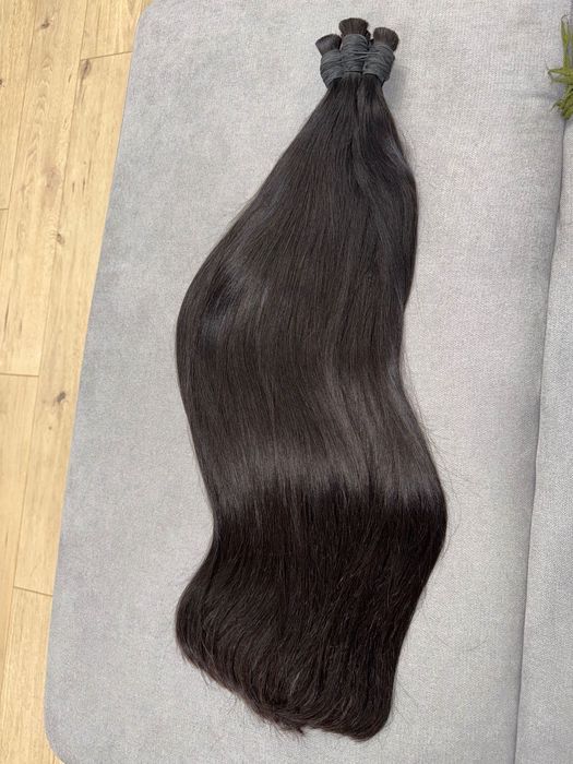 Естествена коса от един донор. Опция ръчно плетене на треса