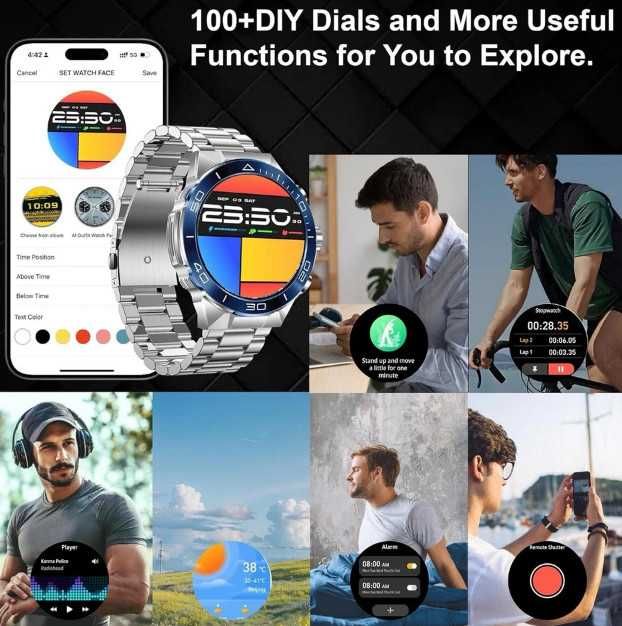 Мъжки смарт часовник H33, отговаряне/осъществяване на повиквания