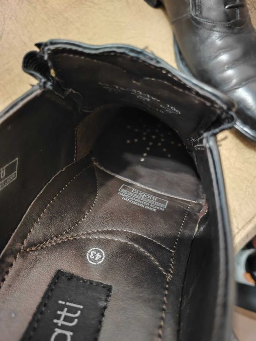 Официални черни обувки Bugatti/Бугати-43 номер