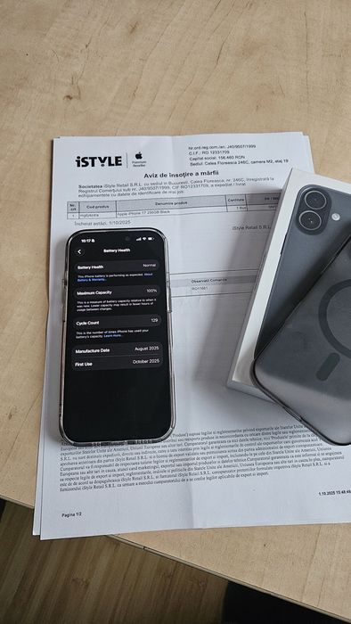 vând Iphone 17- garanție/factură istyle