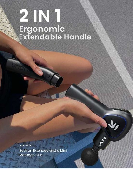Aparat de masaj Gun Renpho Rich cu extensie pentru maner - Sigilat