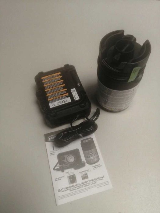 Slime ремонтен комплект за спукана гума с уплътнител 414ml и компресор 12V, 4 bar, 60 PSI