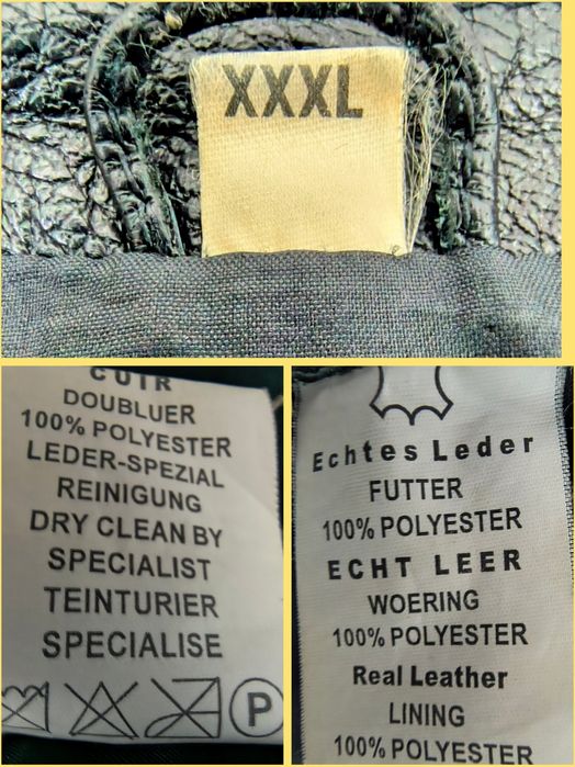 Vestă moto din piele naturală, Nashville, XXXL