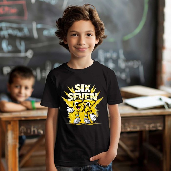 Детска тениска с meme 6 7 Six Seven