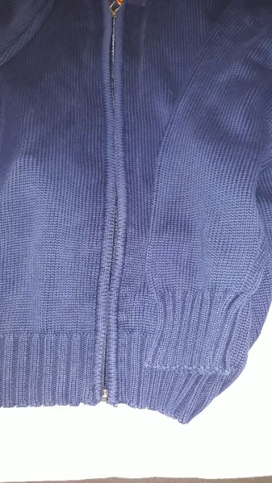 Синя жилетка памук