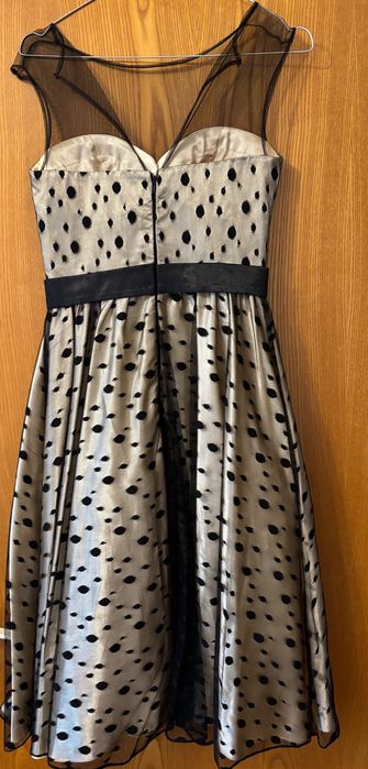 Rochie eleganta din satin si plasa