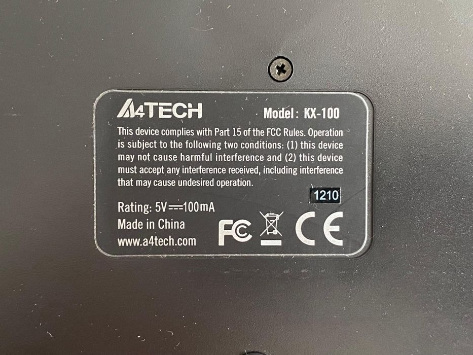 Проводная клавиатура A4Tech