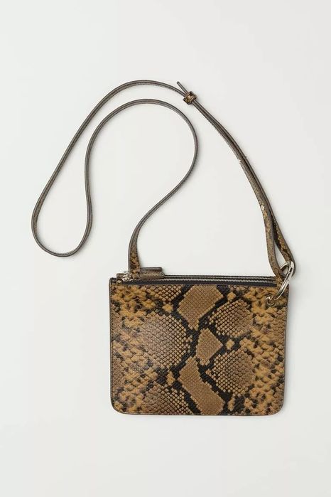 Geanta Piele Naturala H&M Crossbody, Calitate Premium, Piele Sarpe