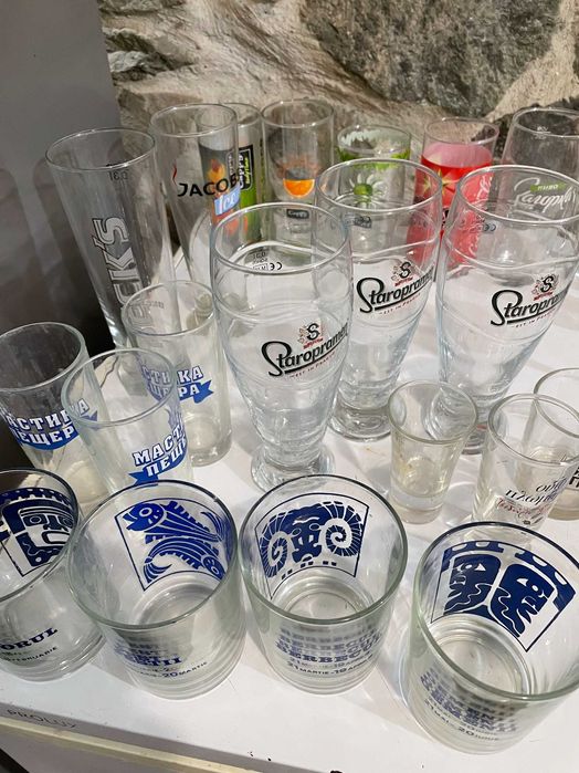 24 бр.рекламни чаши за бира и други