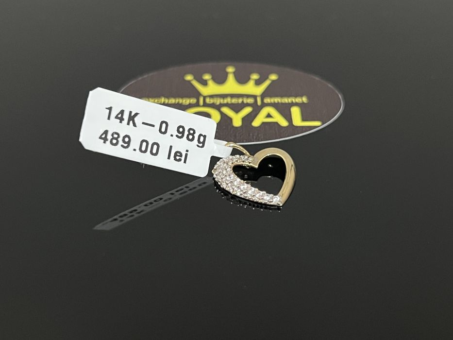 Bijuteria Royal CB : Pandantiv inima aur 14K 0,98 grame