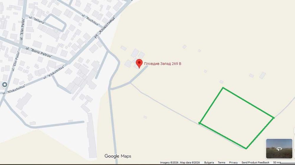 Продава се Парцел в Пловдив, Прослав - 1400 кв.м за 25 €/кв.м - Снимка #4