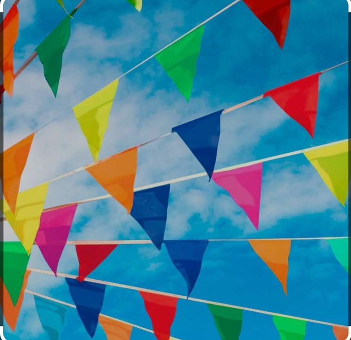 Флажки для оформления помещений улиц и спортивных мероприятий