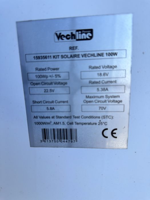 Соларен панел 12v 100w Vechlain
