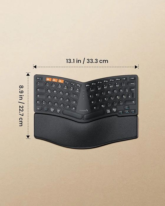 ProtoArc EK04: Безжична Ергономична Клавиатура с 2х Bluetooth и ресивъ