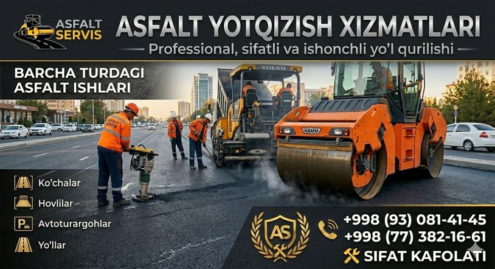 Asfat yotqizish qizmatlari