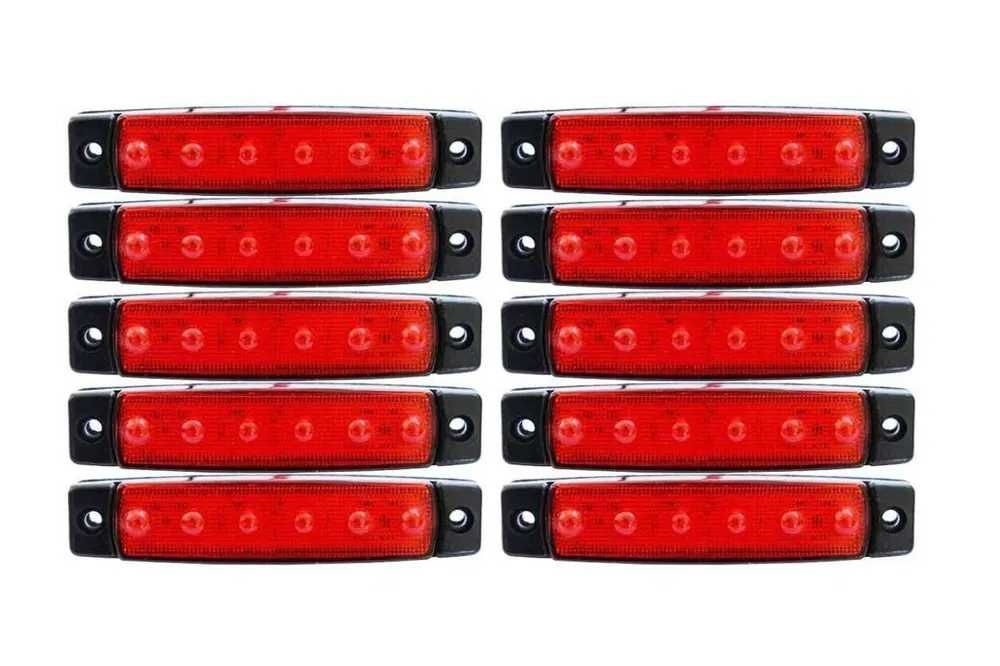 1бр. диодни LED ЛЕД габарити с 6 SMD диода 12-24V "рибки" , 6 цвята