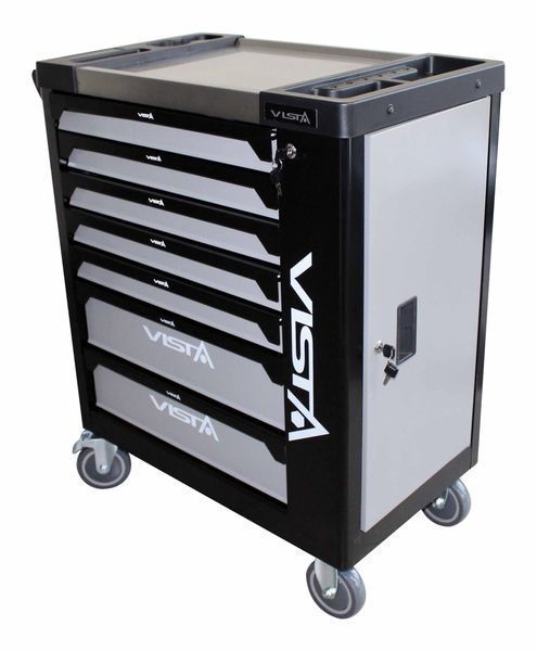 Професионален оборудван шкаф с 7 чекмеджета 6 модула 257 части asta po