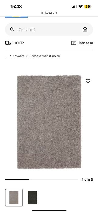 Covor living pufos ikea