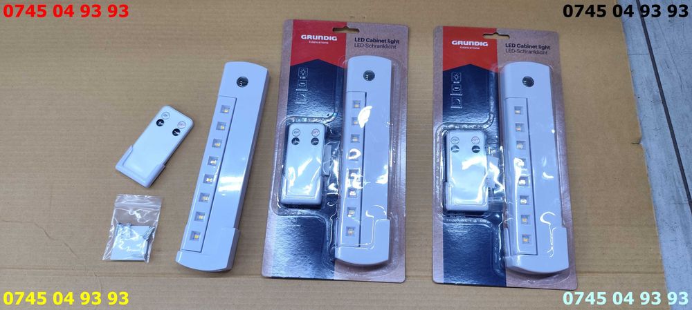 sistem iluminare led GRUNDIG cu telecomanda si suport de perete